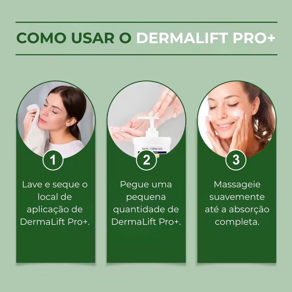Kit 3 DermaLift Pro+ – Creme Firmador com Ação Antirrugas e Anti-Flacidez