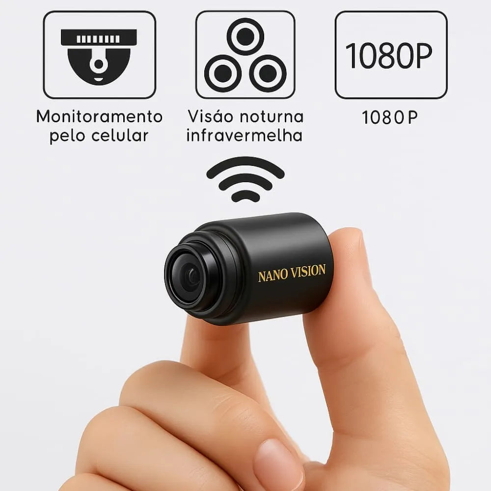 Kit 3 Nano Vision - Mini Câmera de Segurança (Ultra HD 4K)