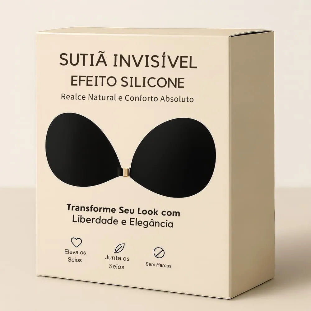 Kit 2 Sutiã Adesivo Invisível - Efeito Silicone, Confortável e de Sustentação