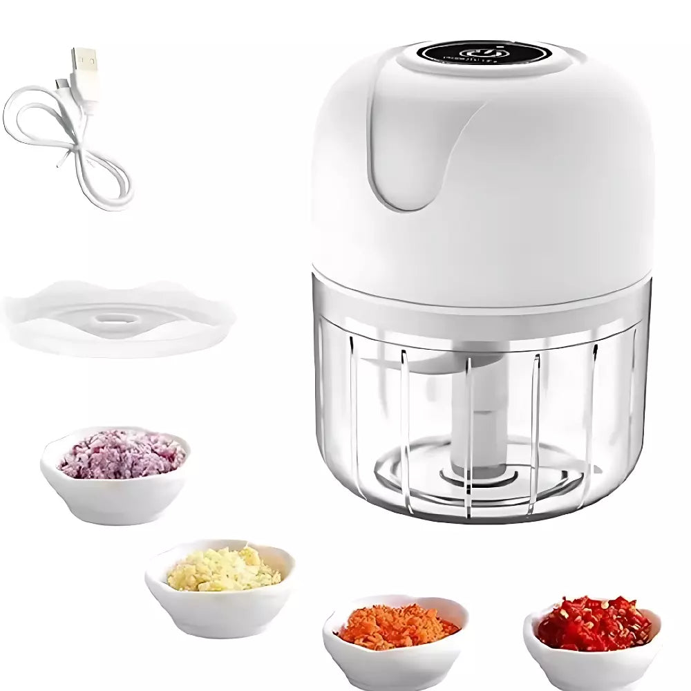 Kit 2 Mini Triturador e Processador De Alimentos Elétrico Portátil