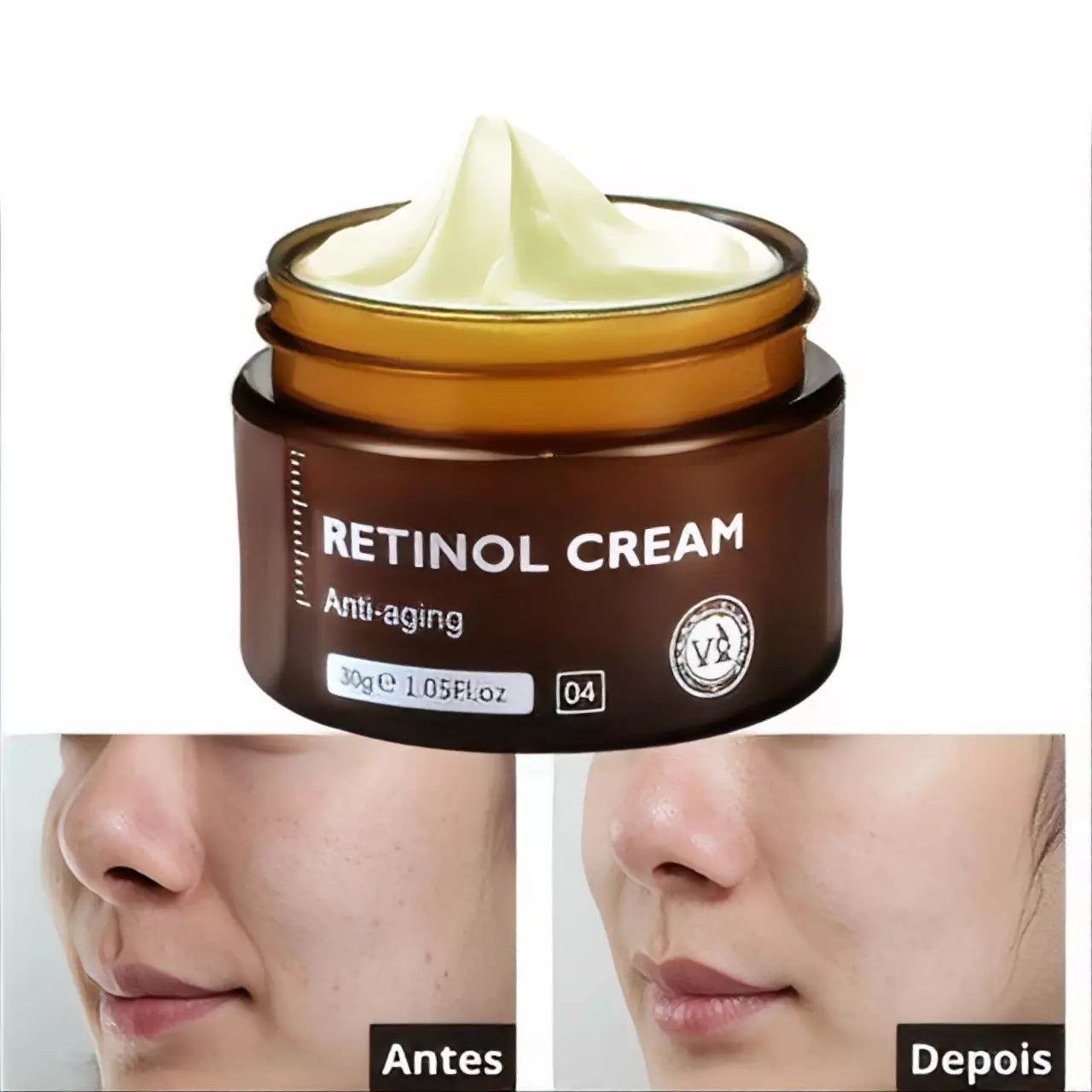 Kit 3 Retinol Cream - Hidratante e Anti Idade - Para Todos os Tipos de Pele