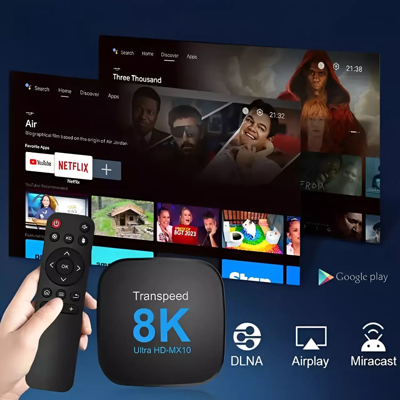 TV Box Android Transpeed 8K 64 GB - Eficiente, Prática e Portátil