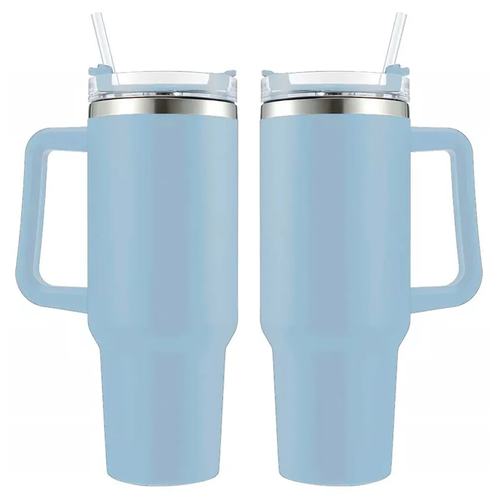 Kit 2 Copo Quencher com Tampa, Canudo e Alça Resistente