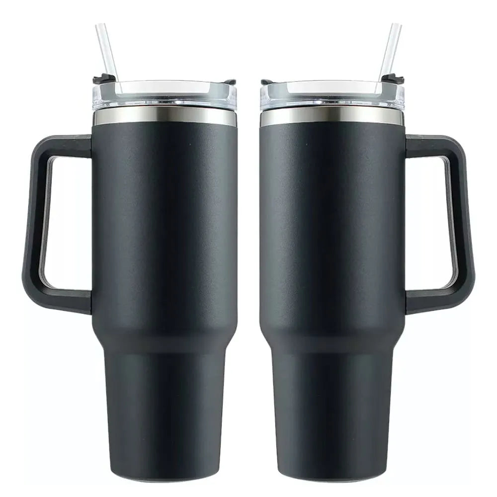 Kit 2 Copo Quencher com Tampa, Canudo e Alça Resistente