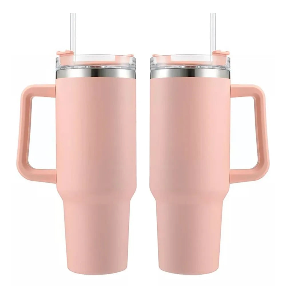 Kit 2 Copo Quencher com Tampa, Canudo e Alça Resistente