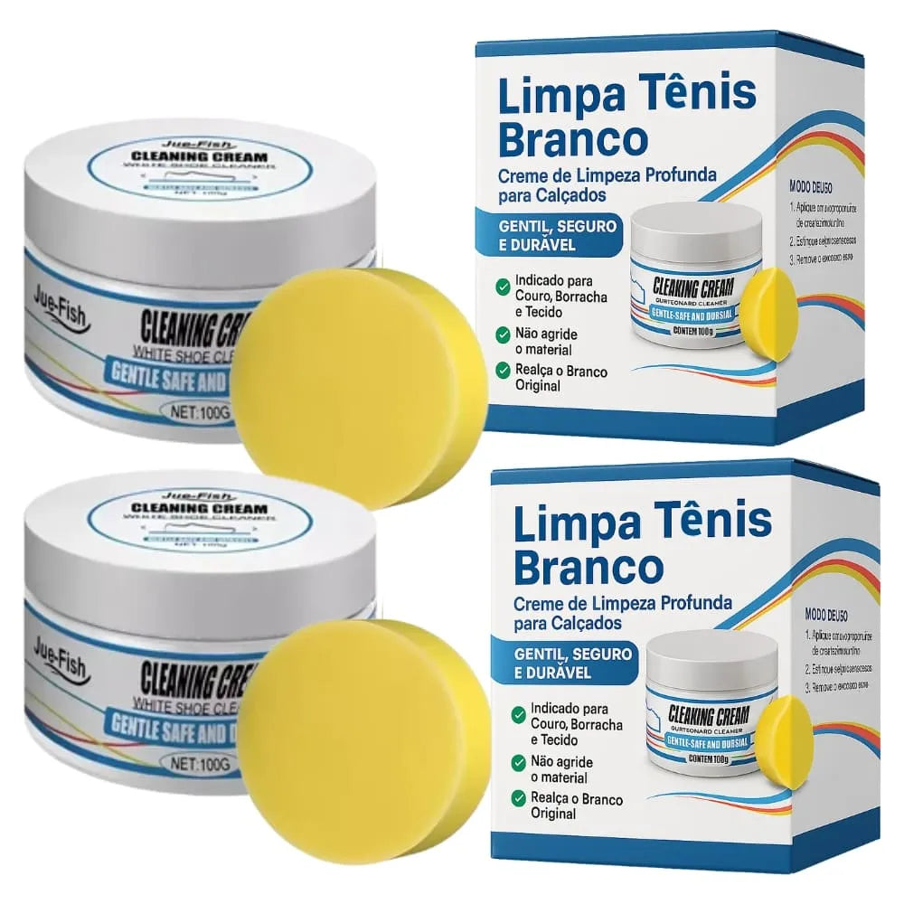 Kit 2 Limpa Tênis Branco - Removedor De Sujeira e Amarelado