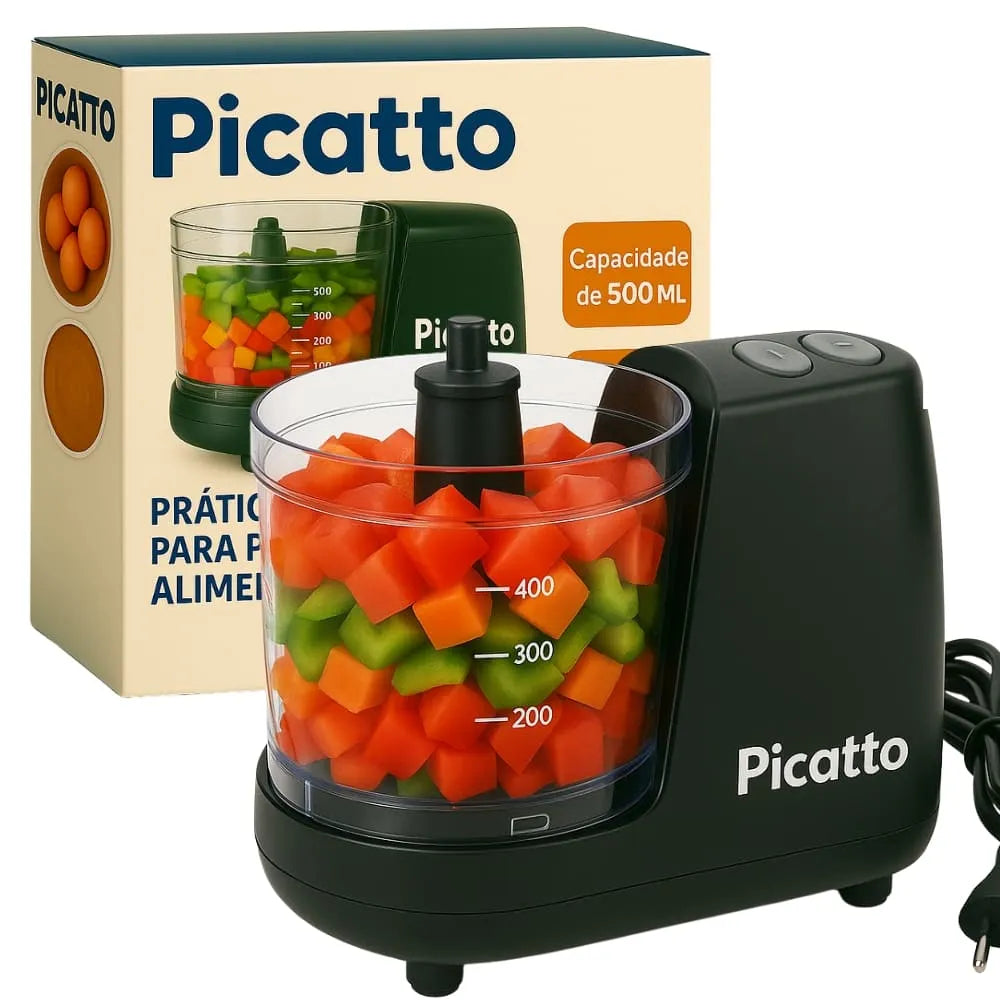 Processador De Alimentos Turbo Picatto 110V - Multiprocessador Elétrico
