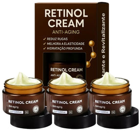 Kit 3 Retinol Cream - Hidratante e Anti Idade - Para Todos os Tipos de Pele