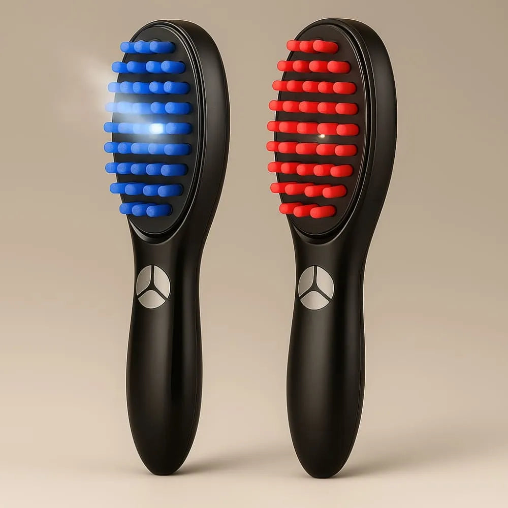 Escova de Cabelo Elétrica Para Terapia Capilar 4 em 1 - Evita Quedas de Cabelo