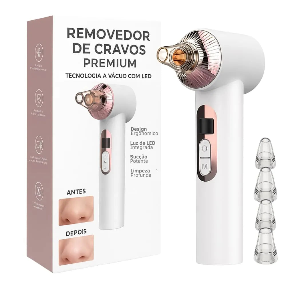 Removedor e Extrator de Cravos e Espinhas com Tecnologia de Alta Sucção