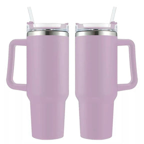 Kit 2 Copo Quencher com Tampa, Canudo e Alça Resistente