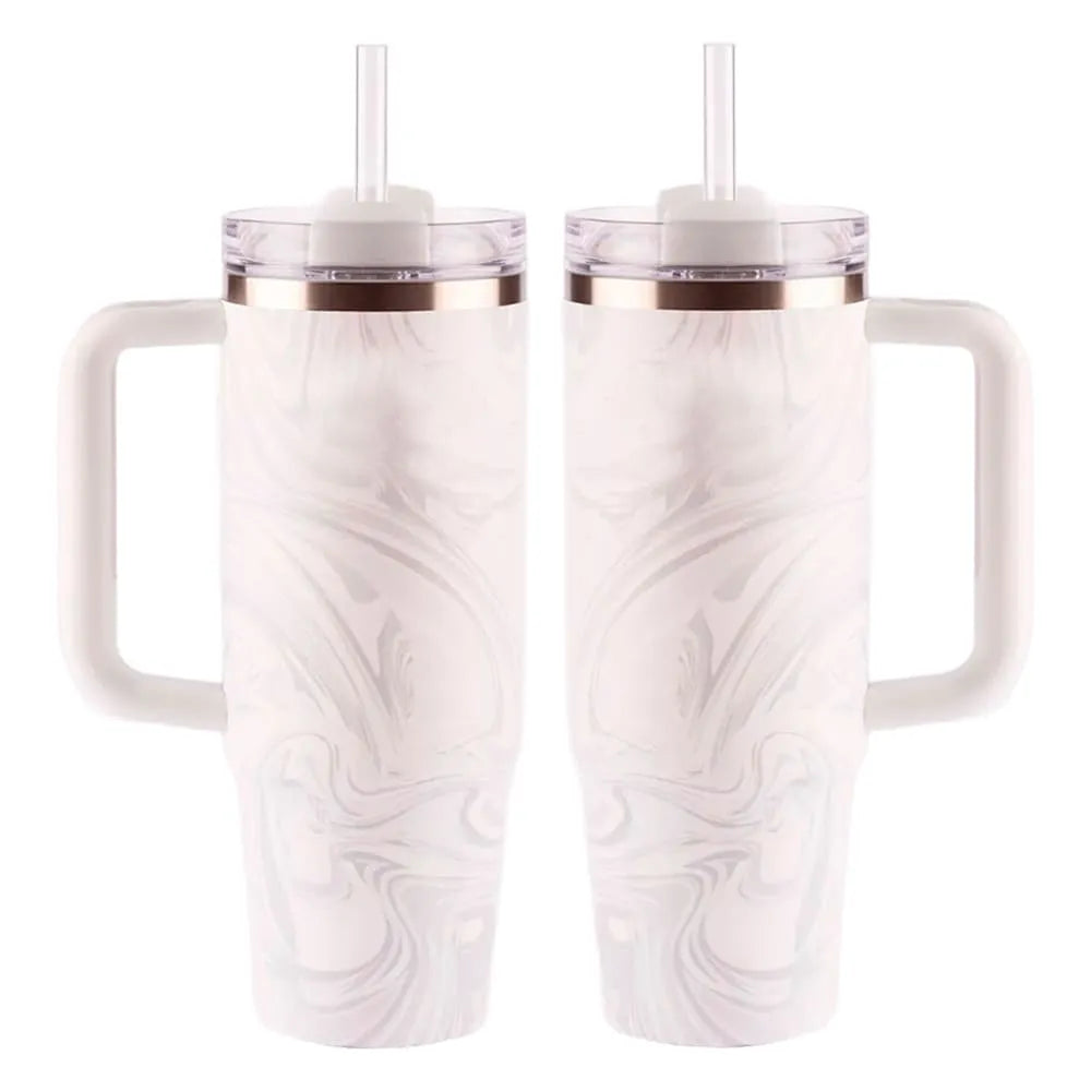 Kit 2 Copo Quencher com Tampa, Canudo e Alça Resistente