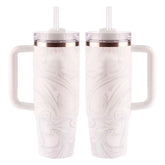 Kit 2 Copo Quencher com Tampa, Canudo e Alça Resistente