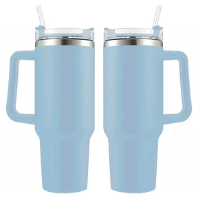 Kit 2 Copo Quencher com Tampa, Canudo e Alça Resistente