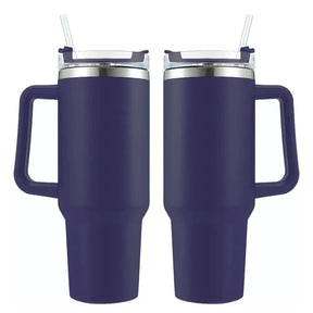 Kit 2 Copo Quencher com Tampa, Canudo e Alça Resistente