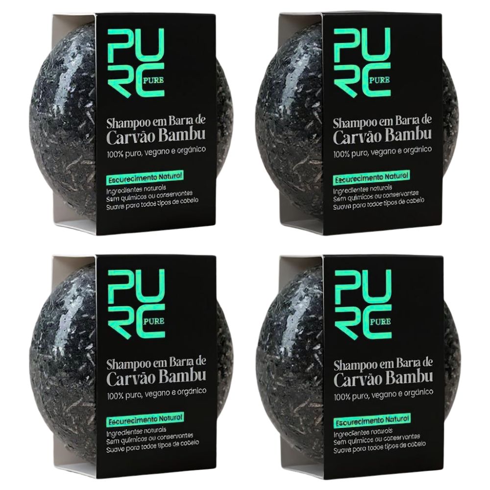 Kit 4 Pure Hair Extreme Tone – Shampoo Escurecedor Natural para Cabelo e Barba
