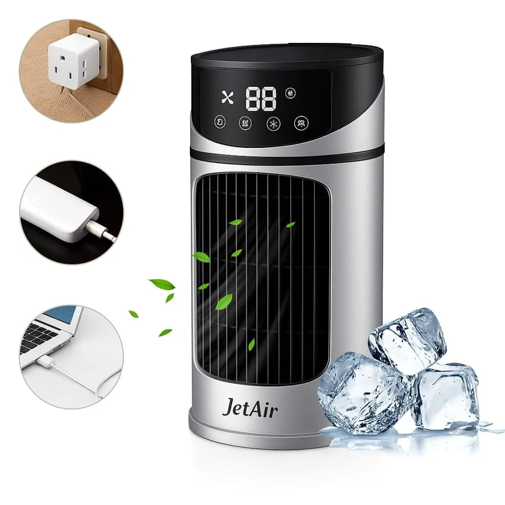 JetAir Turbo - Ar Condicionado Portátil Bivolt 4 em 1 - Refrigerador de Ar Silencioso