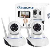 Kit 2 Câmera de Segurança Wifi 360 - Câmera Externa e Interna